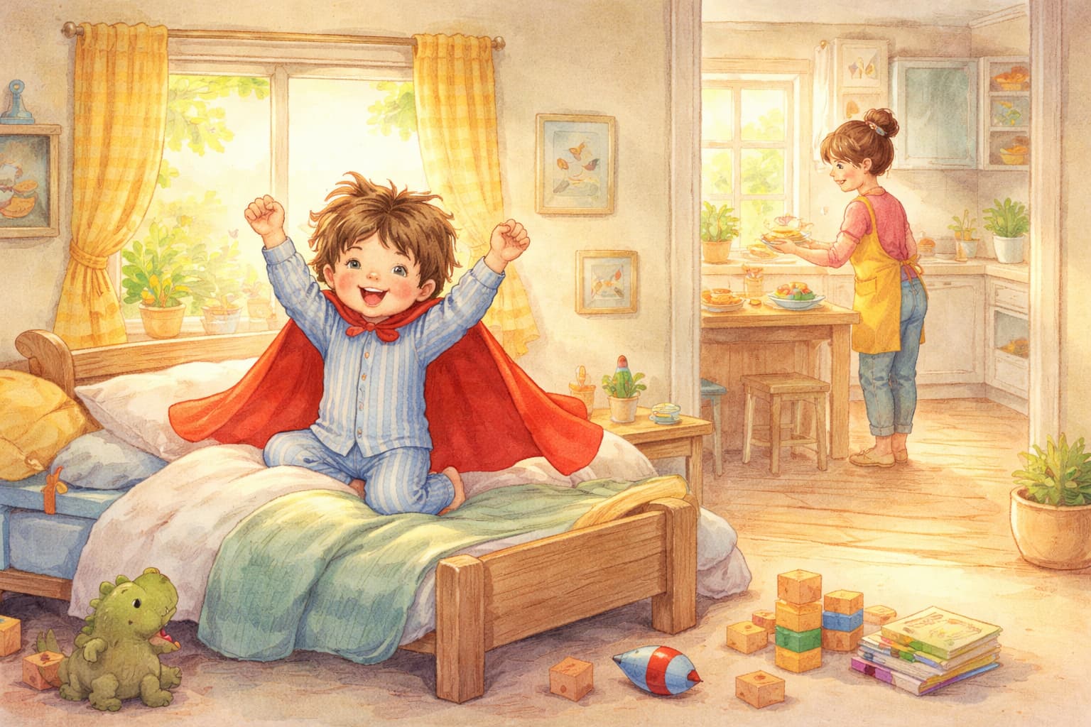 Ilustracija uz priču „Ilija, mali superheroj”