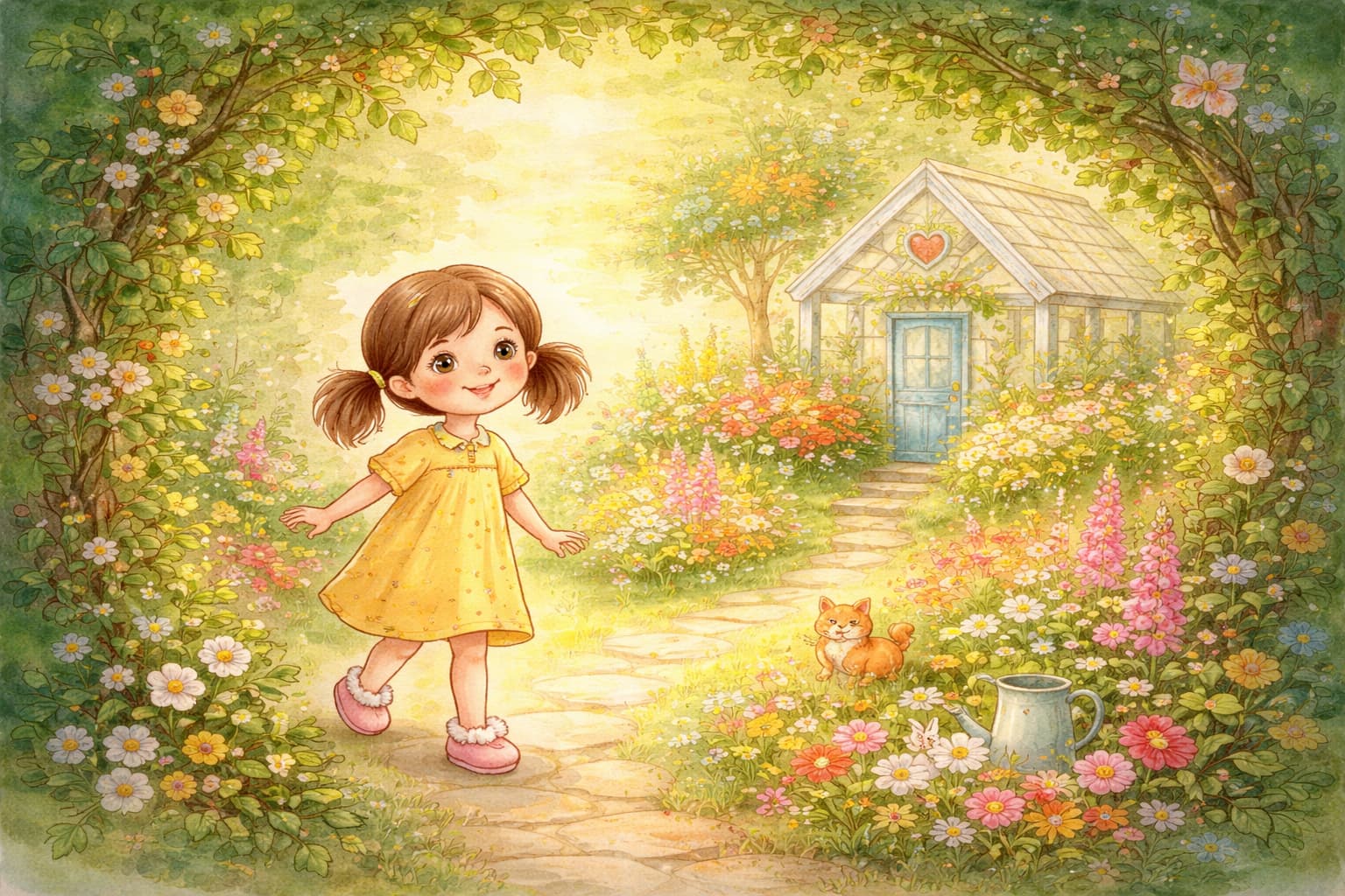 Ilustracija uz priču „Sara i čarobna bašta”